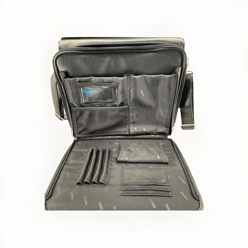 Dell Heavy Duty Leather Laptop Briefcase Professional Messenger Shoulder Bag 12